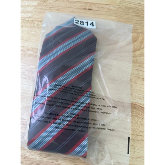 Borrelli Napoli Italian Men’s Silk Neck Tie Red Maroon Blue - Picture 10 of 10